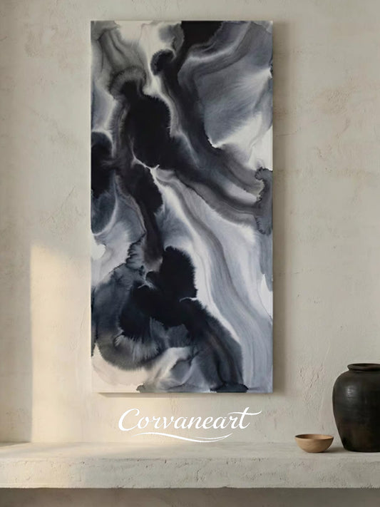 Ink Harmony Entryway Art Panel