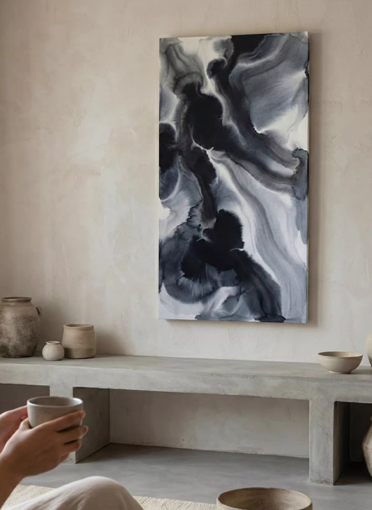 Ink Harmony Entryway Art Panel