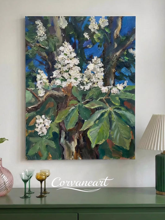 Vintage Bloom Textured Entry Canvas