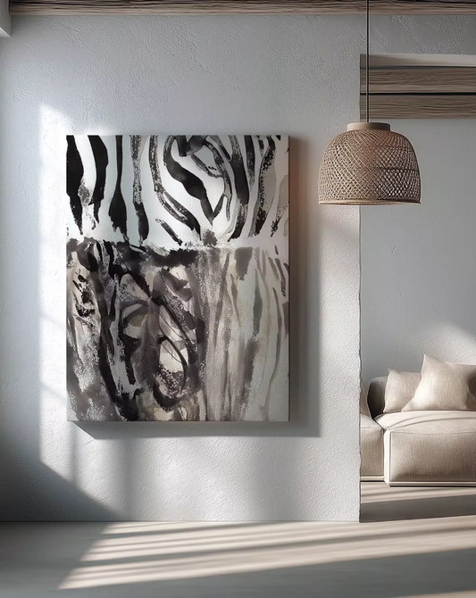 Shadow Balance Monochrome Canvas