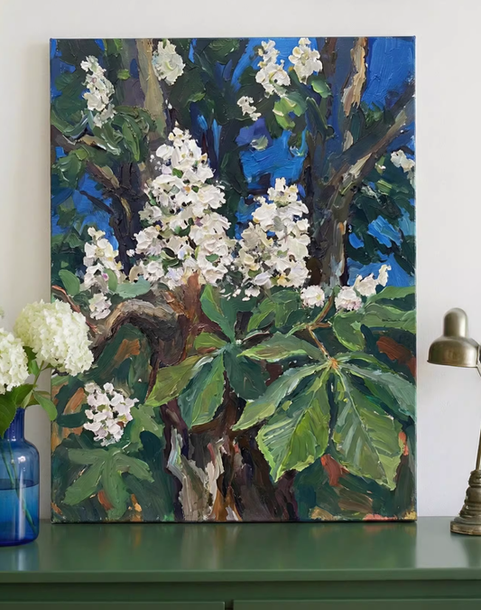 Vintage Bloom Textured Entry Canvas